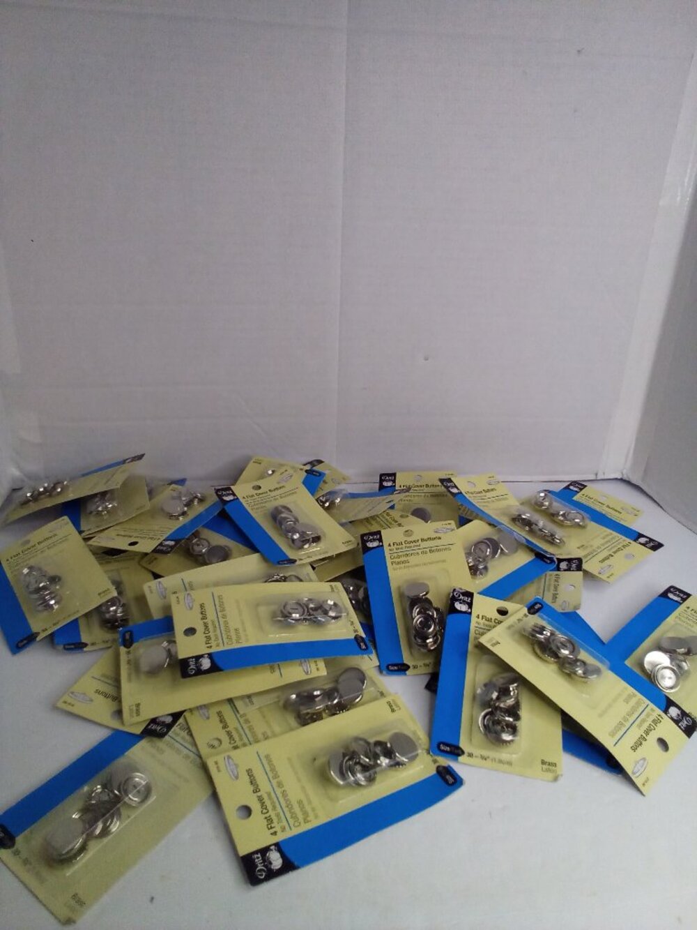 Dritz Flat Cover Buttons 30 3/4" Brass 41 Packs of 4